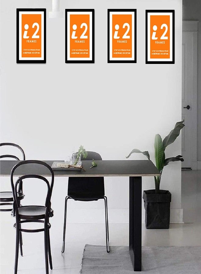 i2 Frames in A4 size Photo Frame for set of 4 Motivational Quote Frames/Wall Hanging for office Décor - Black colour - Image 3